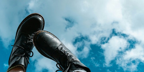 Dr Martens's famous black boots Dr Martens's famous black boots