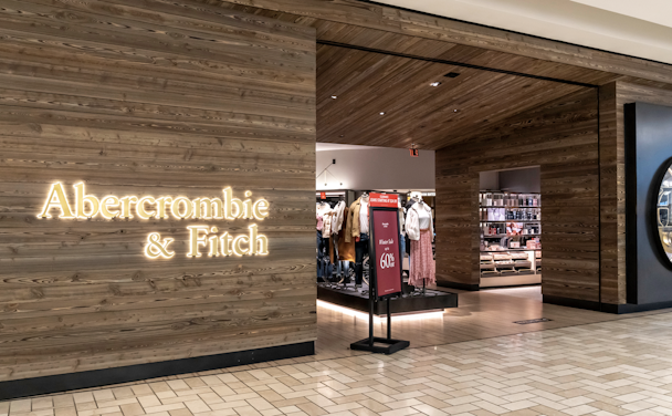 An Abercrombie & Fitch storefront in a shopping mall An Abercrombie & Fitch storefront in a shopping mall