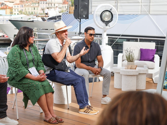 David Droga of Accenture speaks on a panel at Cannes Lions David Droga of Accenture speaks on a panel at Cannes Lions