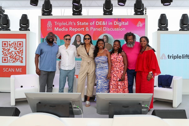 Group of speakers at Triplelift's Cannes panel Group of speakers at Triplelift's Cannes panel