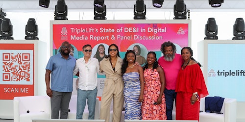 Group of speakers at Triplelift's Cannes panel Group of speakers at Triplelift's Cannes panel