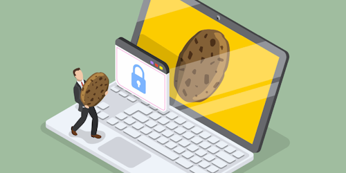 Cookies on a laptop screen Cookies on a laptop screen