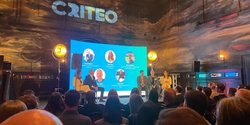 People presenting on a stage at Criteo's Commerce Media Summit People presenting on a stage at Criteo's Commerce Media Summit
