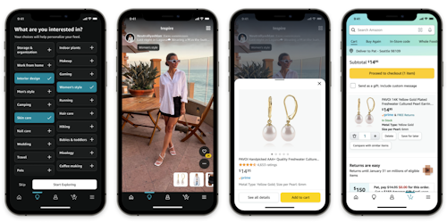 Inspire feed on Amazon app Inspire feed on Amazon app