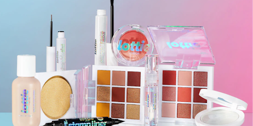 Make up products from Lottie London all stacked on each other Make up products from Lottie London all stacked on each other