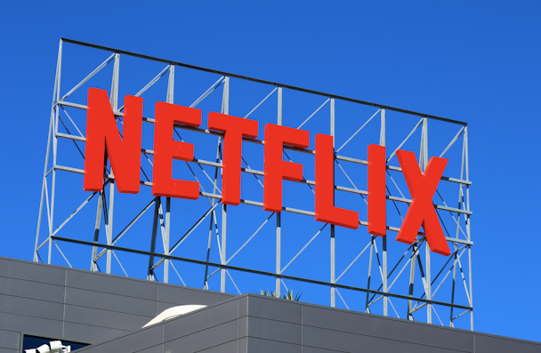 Netflix signage on roof Netflix signage on roof
