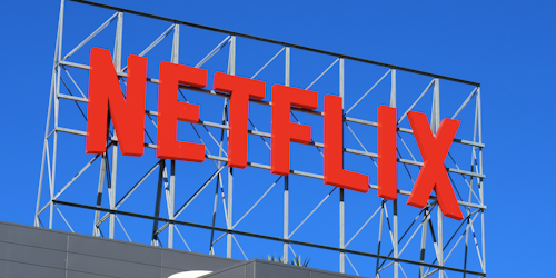 Netflix signage on roof Netflix signage on roof