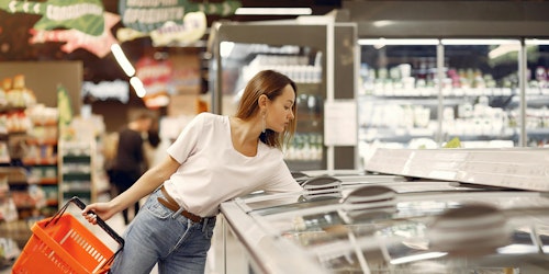 Woman in a supermarket Woman in a supermarket