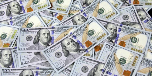 Dollar bills representing successful commerce Dollar bills representing successful commerce