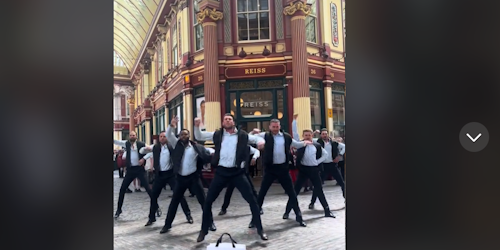 TikTok screengrab from Reiss' flashmob TikTok screengrab from Reiss' flashmob