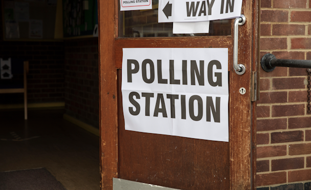 A polling station in the UK A polling station in the UK