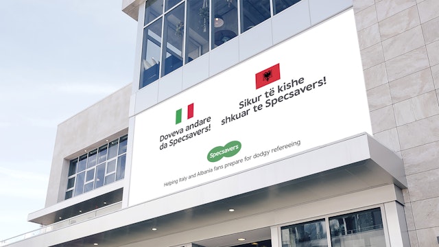 Specsavers OOH ad Specsavers OOH ad
