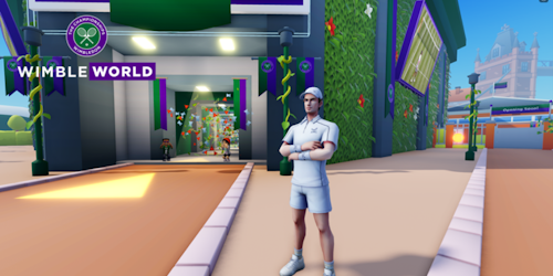 Andy Muray's Roblox avatar modelling in the mini metaverse of WimbleWorld on Roblox Andy Muray's Roblox avatar modelling in the mini metaverse of WimbleWorld on Roblox