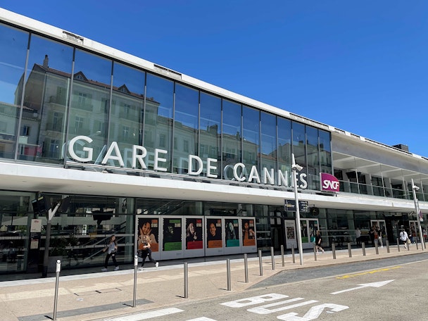 The Cannes train station The Cannes train station
