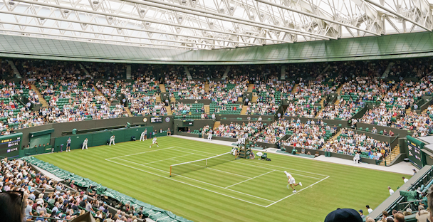 A full stadium at Wimbledon A full stadium at Wimbledon