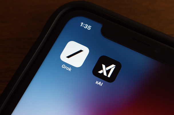xAI icon on a phone screen xAI icon on a phone screen